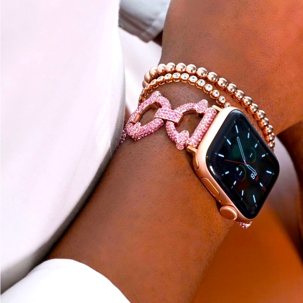 Goldenerre Crystal Pavé Link Band for the Apple Watch, Size 42/44/45